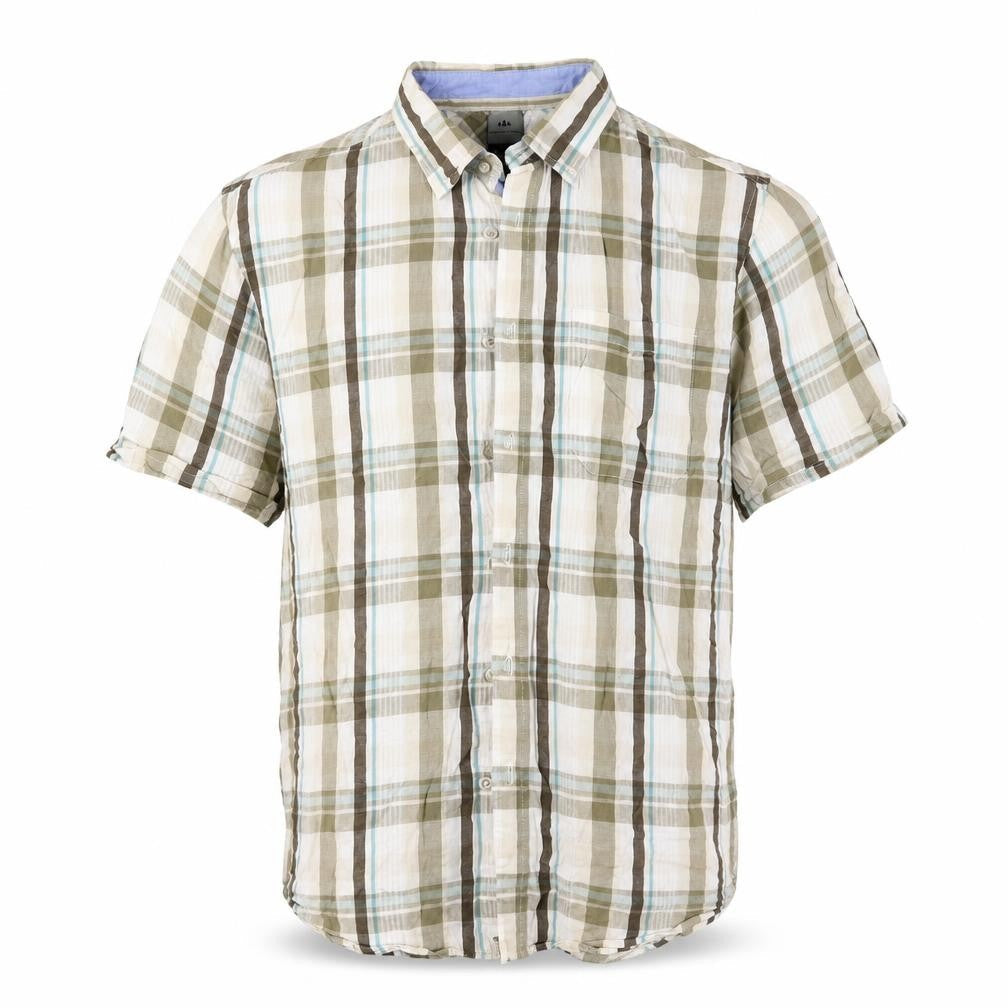 Atlantic Bay Mens Green Check   Button-Up Size L
