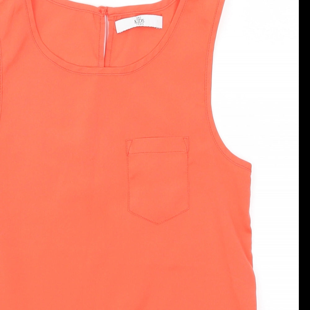 Marks and Spencer Girls Red   Basic Tank Size 7-8 Years