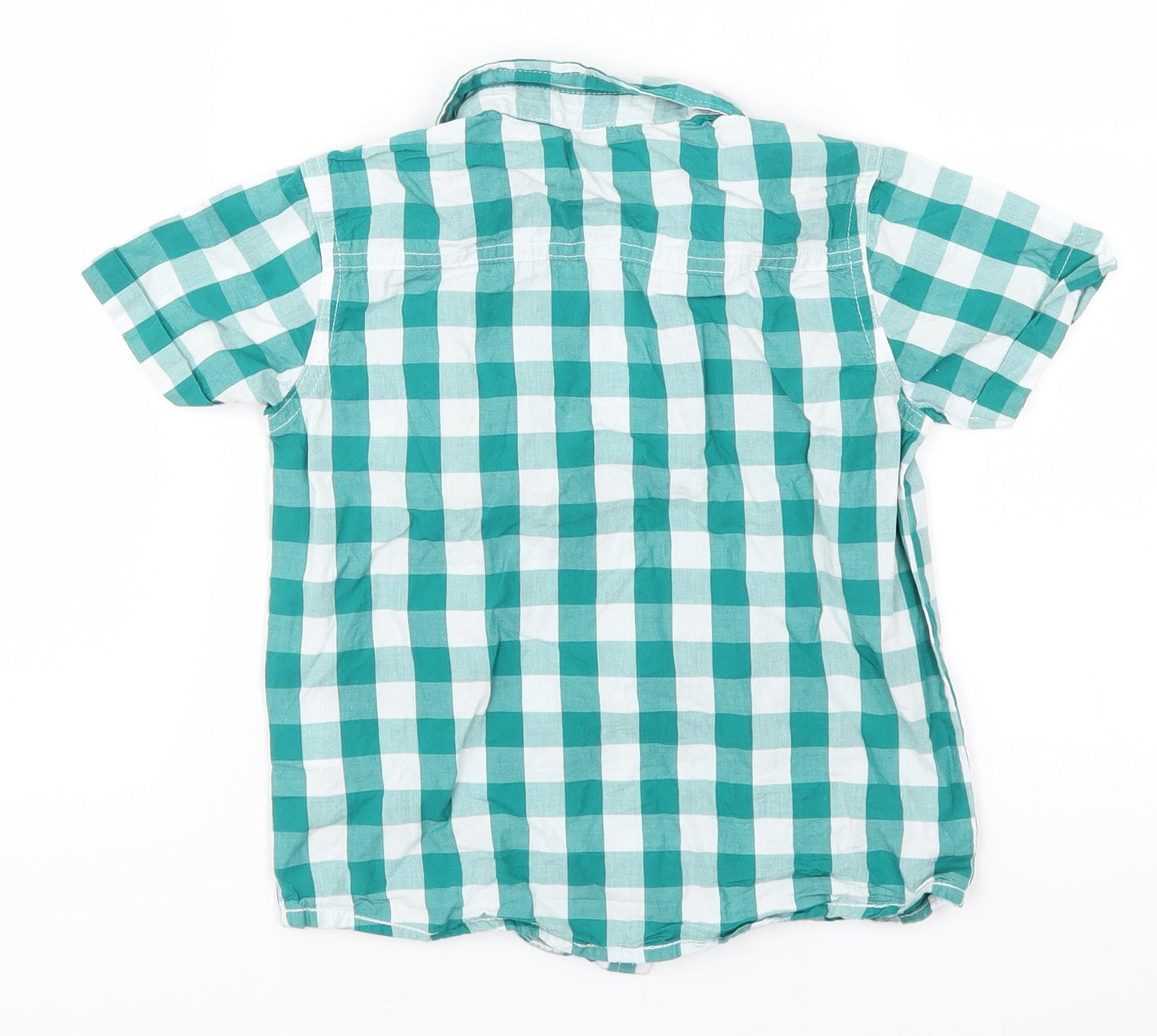 George Boys Green Check  Basic Button-Up Size 3-4 Years
