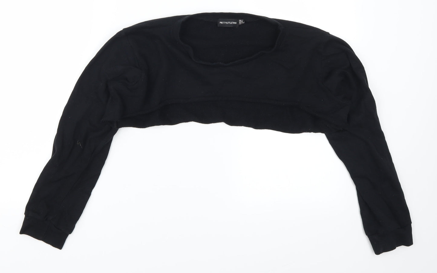 Pretty Little Thing Womens Black   Pullover Sweatshirt Size 8  - Cropped