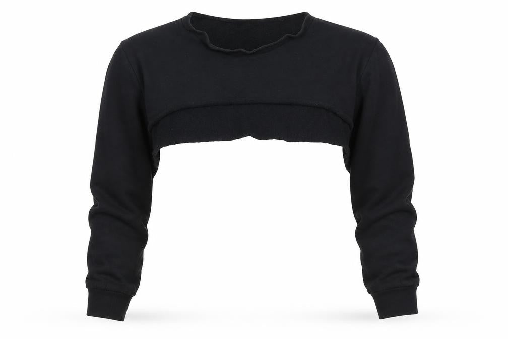 Pretty Little Thing Womens Black   Pullover Sweatshirt Size 8  - Cropped