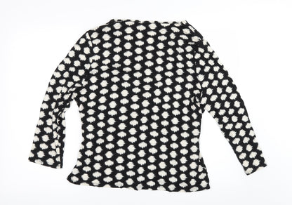 Preloved CC Womens Black Polka Dot  Basic Blouse Size XL - Back