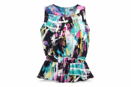 Primark Womens Multicoloured Geometric  Tunic Blouse Size 10