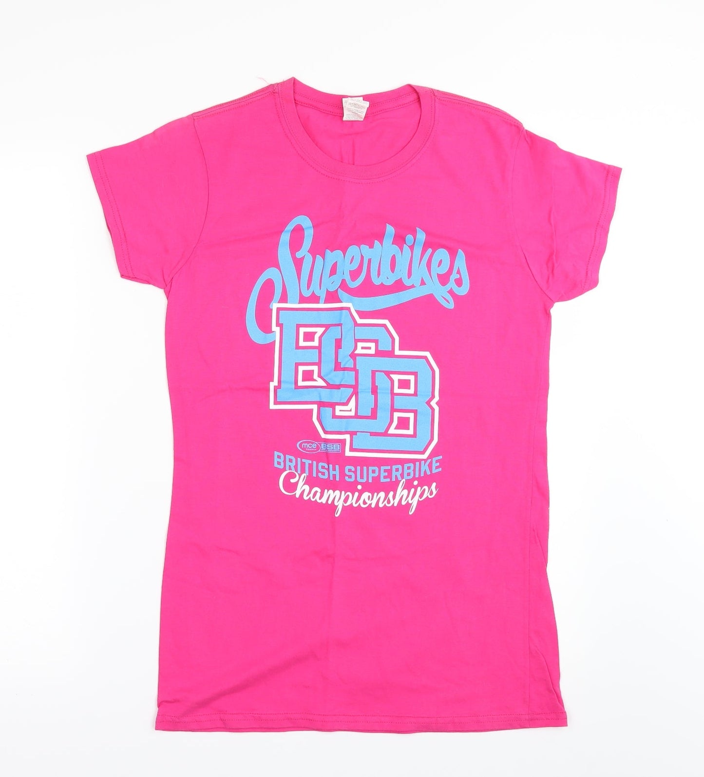 Gildan Womens Pink   Basic T-Shirt Size XL  - BRITISH SUPERBIKES