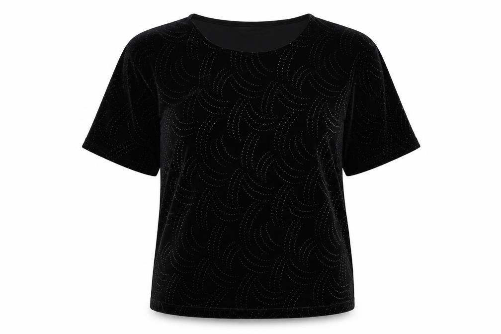 AMARANTO Womens Black   Basic T-Shirt Size 18