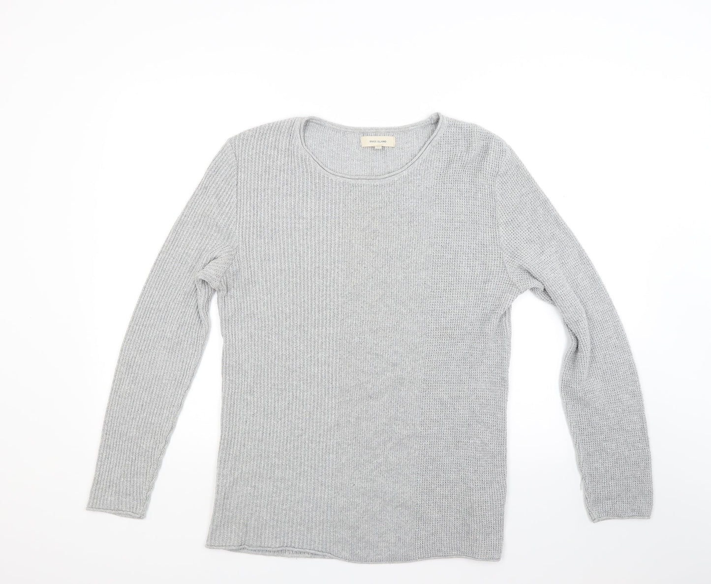 River Island Womens Grey  Knit Pullover Jumper Size M