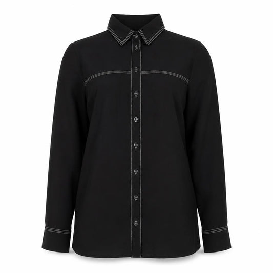 Dorothy Perkins Womens Black   Basic Button-Up Size 8
