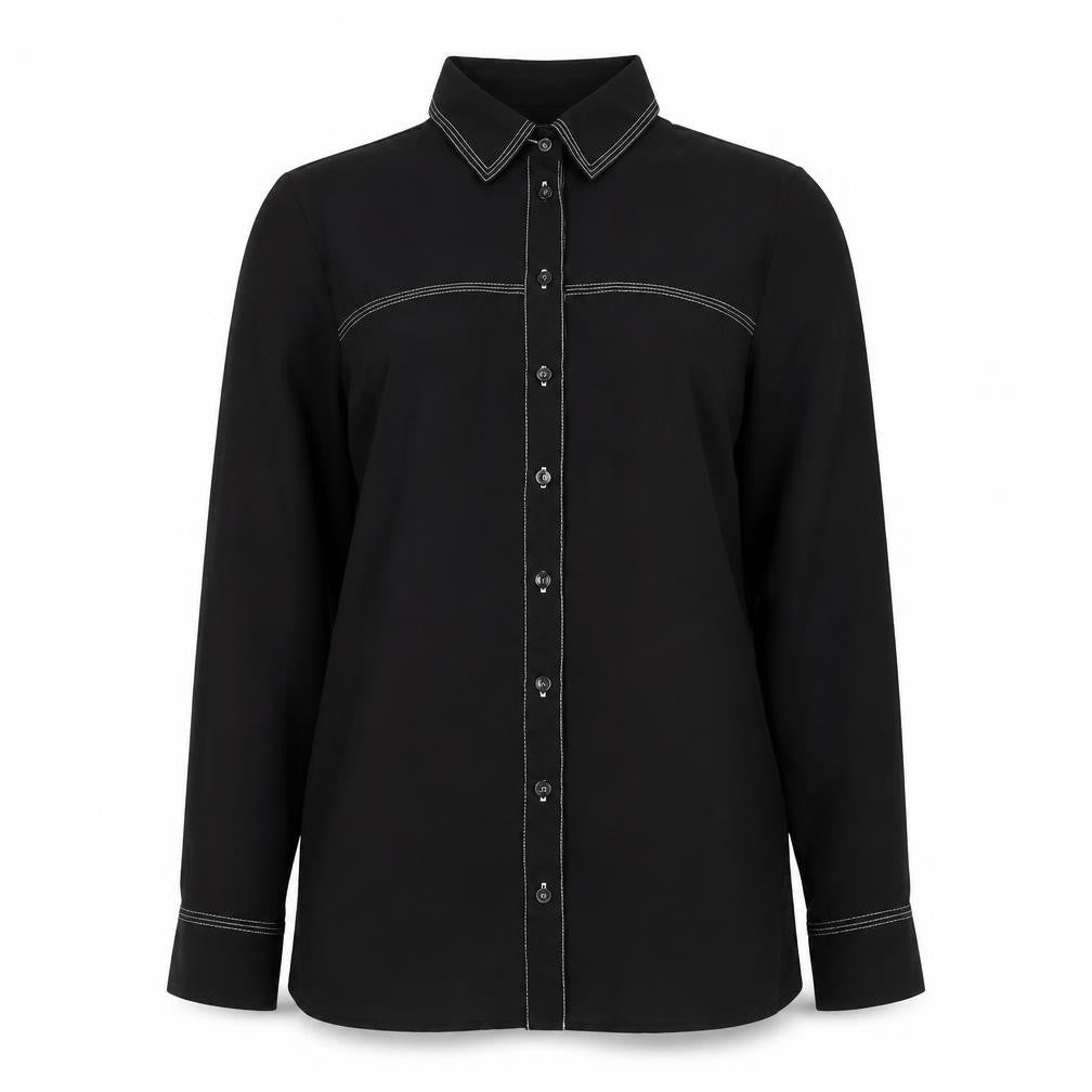 Dorothy Perkins Womens Black   Basic Button-Up Size 8