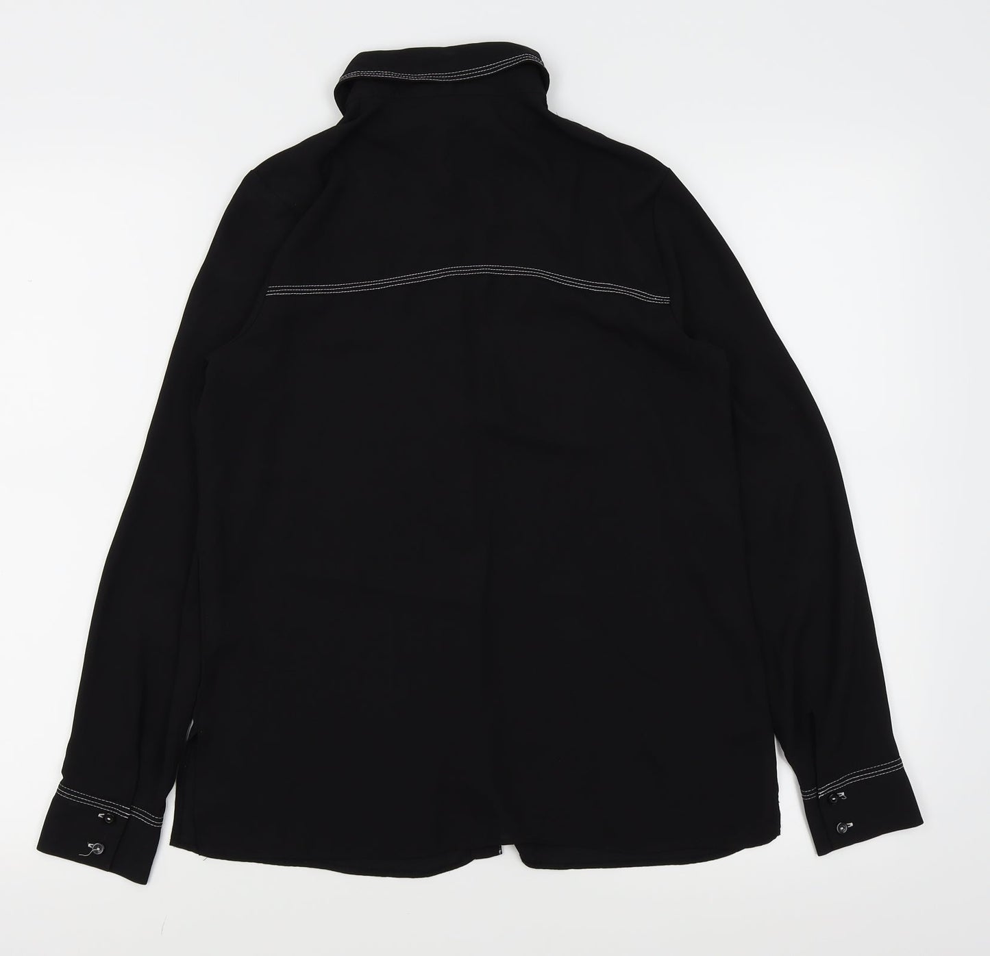 Dorothy Perkins Womens Black   Basic Button-Up Size 8