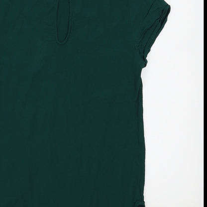 Preloved H&M Womens Green   Basic Blouse Size 6 - Label