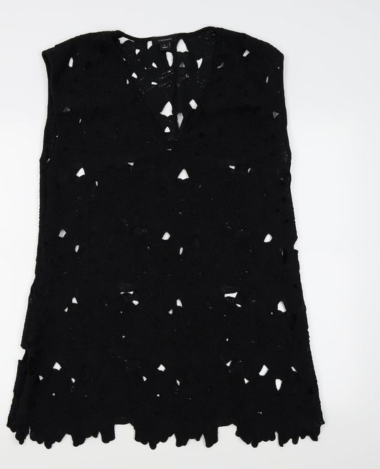 Primark Womens Black Fair Isle  Pencil Dress  Size L