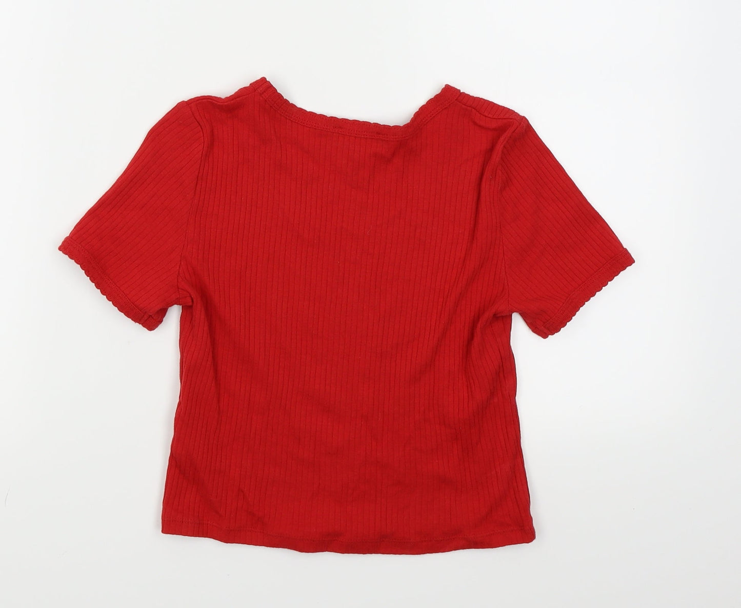 Topshop Womens Red   Basic T-Shirt Size 8