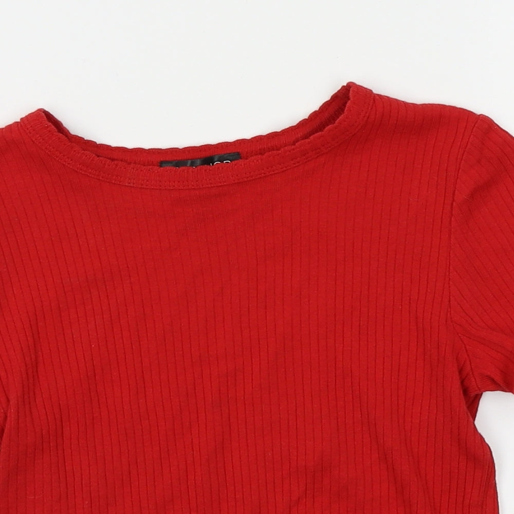 Topshop Womens Red   Basic T-Shirt Size 8