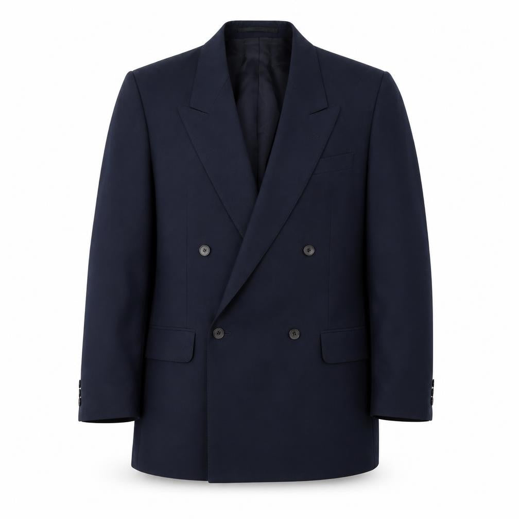 WAYNE HENNINGS Mens Blue   Jacket Suit Jacket Size 40