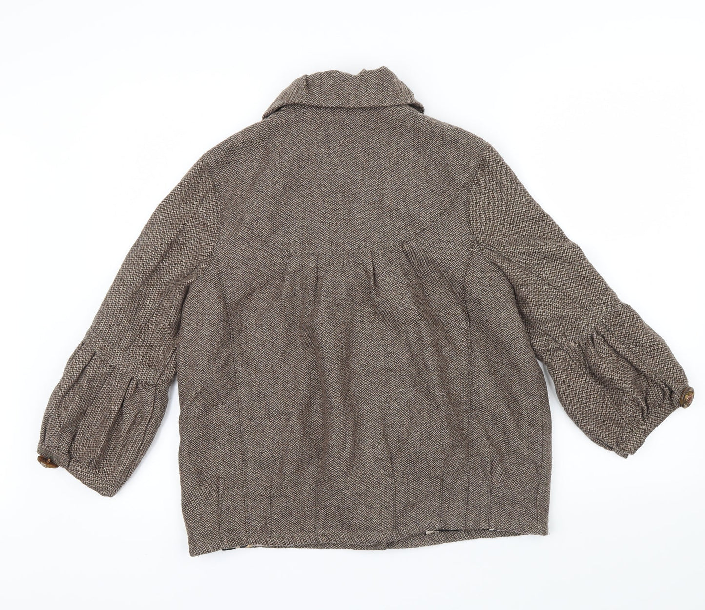 River Island Womens Brown   Jacket  Size 12  - Puff sleeve