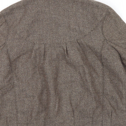 Preloved River Island Womens Brown   Jacket  Size 12  - Puff sleeve - Label