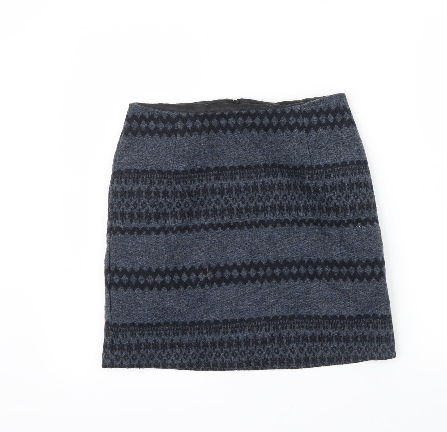 NEWLOOK Womens Grey Geometric  A-Line Skirt Size 6