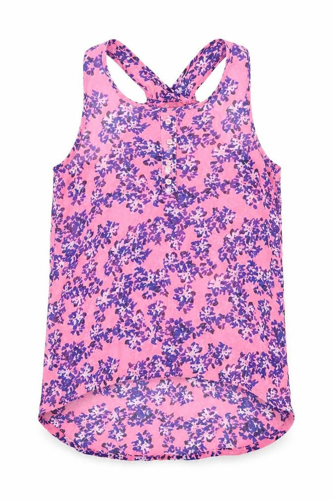 Young Dimension Girls Pink Geometric  Basic Blouse Size 11-12 Years