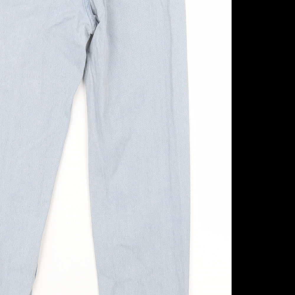 Missguided Womens Blue  Denim Straight Jeans Size 10 L27.5 in
