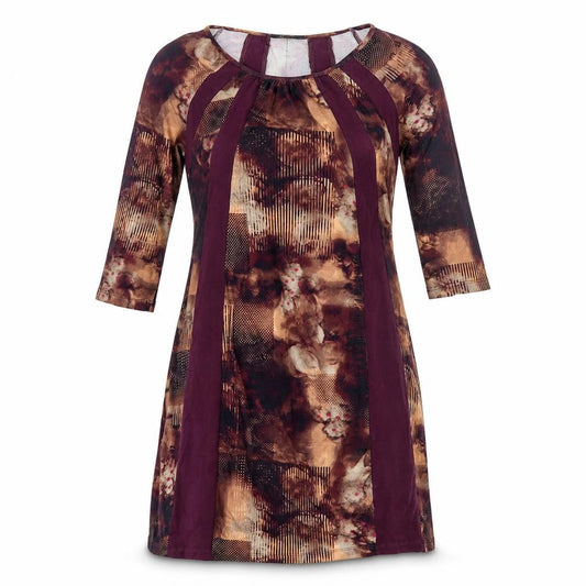 Yest Womens Purple Geometric  T-Shirt Dress  Size 10