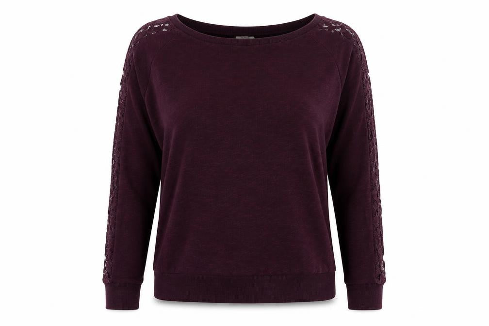 New Look Womens Purple Floral  Pullover Jumper Size 8