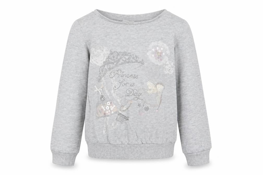 NEXT Girls Grey  Jersey Pullover Sweatshirt Size 5 Years