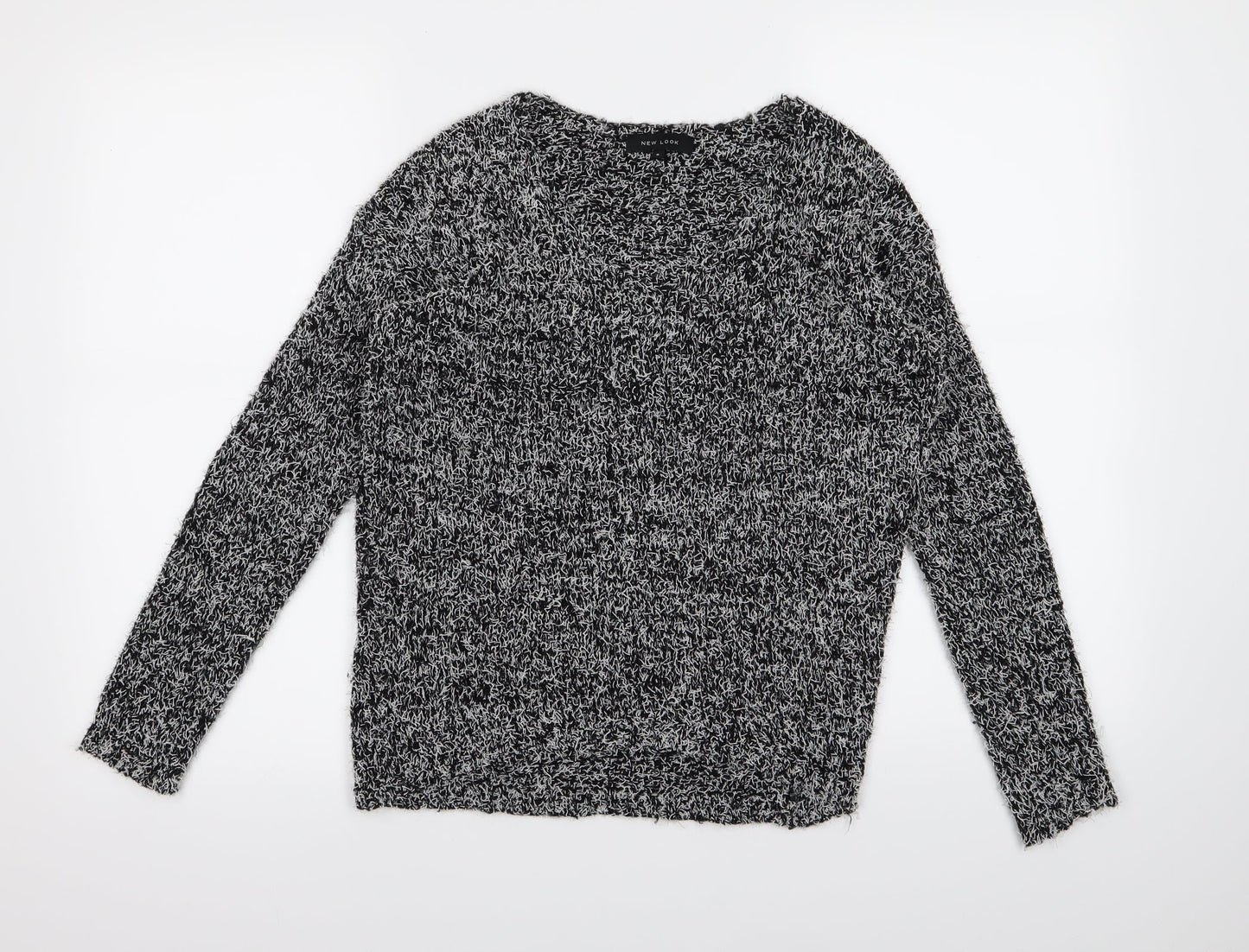 New Look Womens Black  Knit Pullover Jumper Size 8