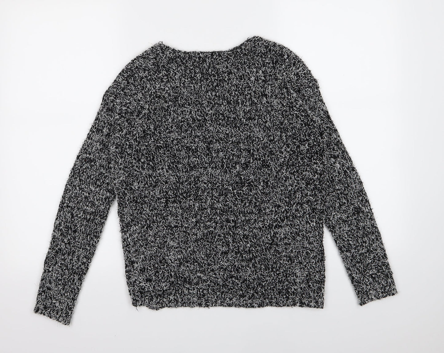 New Look Womens Black  Knit Pullover Jumper Size 8