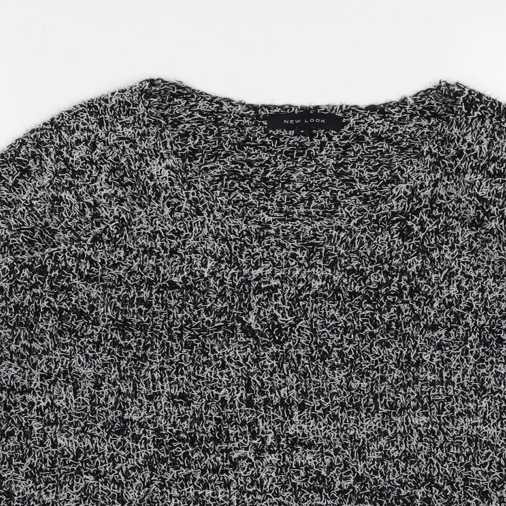 New Look Womens Black  Knit Pullover Jumper Size 8