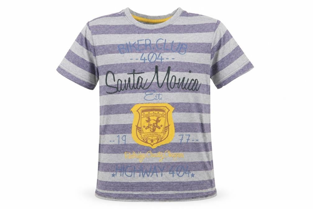 F&F Boys Grey Striped  Basic T-Shirt Size 12-13 Years