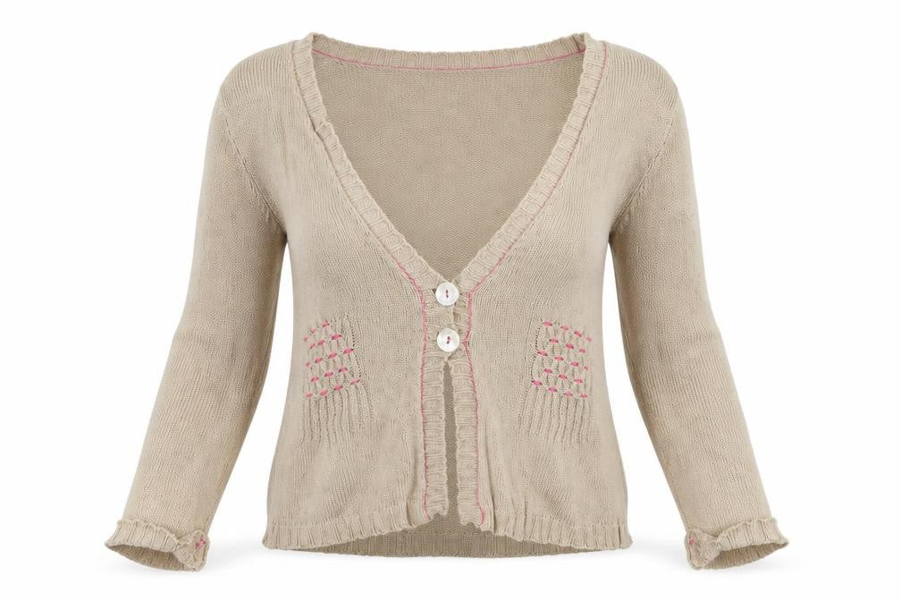 Quinton & Chadwick Womens Brown  Knit Cardigan Jumper Size S