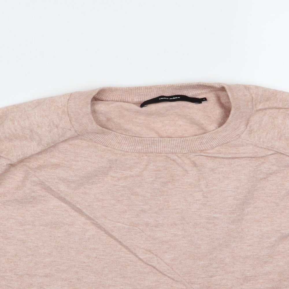 VERO MODA Womens Pink  Knit Pullover Jumper Size S