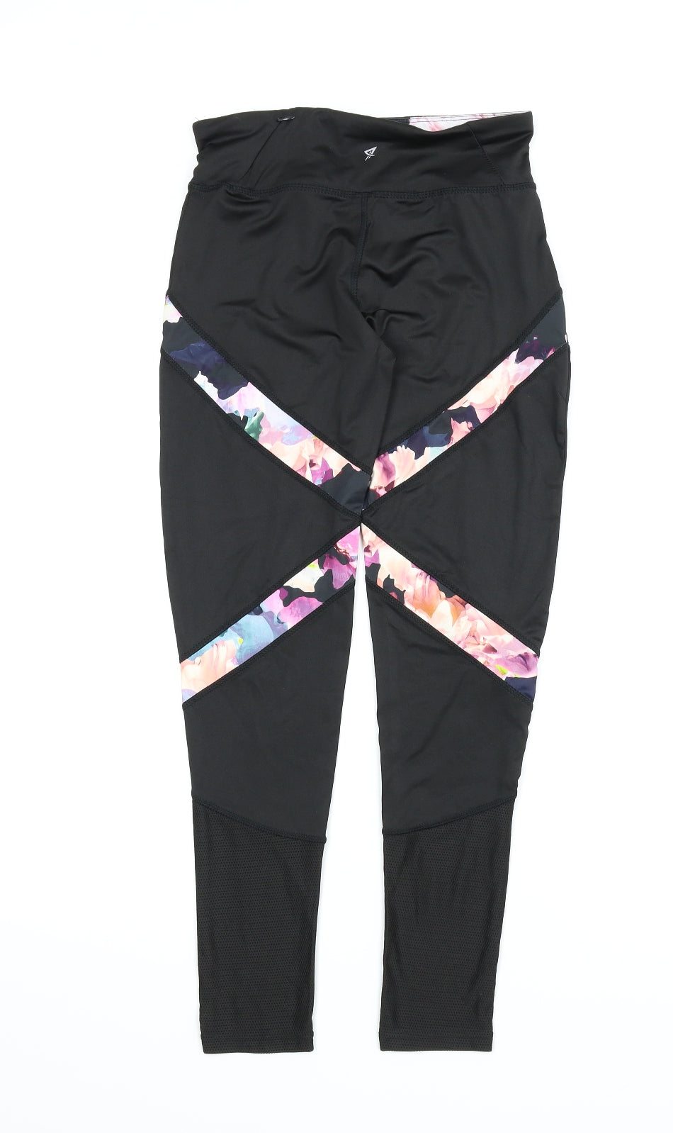 Atmosphere Womens Black Floral  Compression Leggings Size 8 L24 in