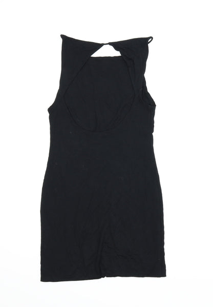 Back view of Silence + Noise women’s black bodycon, size M