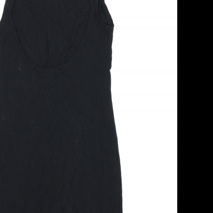 Brand and care label for Silence + Noise women’s black bodycon, size M
