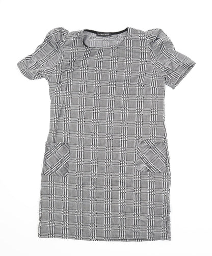 Cameo Rose Womens Grey Check Shift Size 10