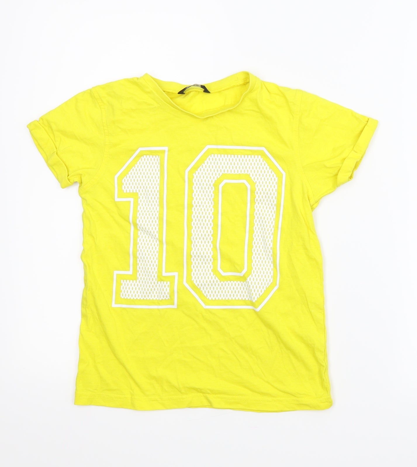 George Boys Yellow   Basic T-Shirt Size 8-9 Years