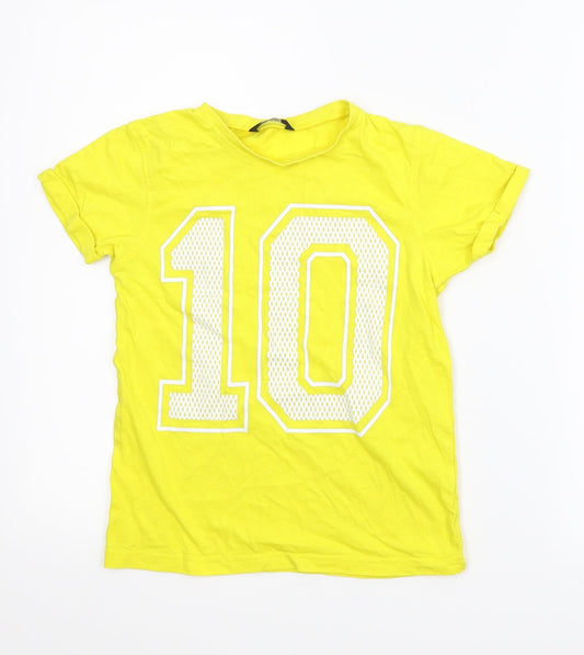 George Boys Yellow   Basic T-Shirt Size 8-9 Years