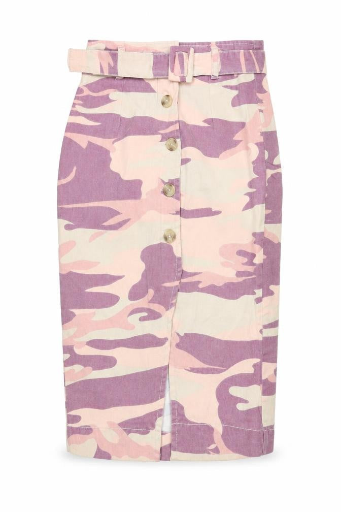 Primark Womens Purple Camouflage  Straight & Pencil Skirt Size 4