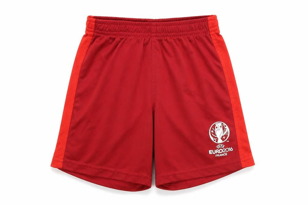 UEFA Euro 2016 Boys Red Colourblock  Sweat Shorts Size 7-8 Years - Spain