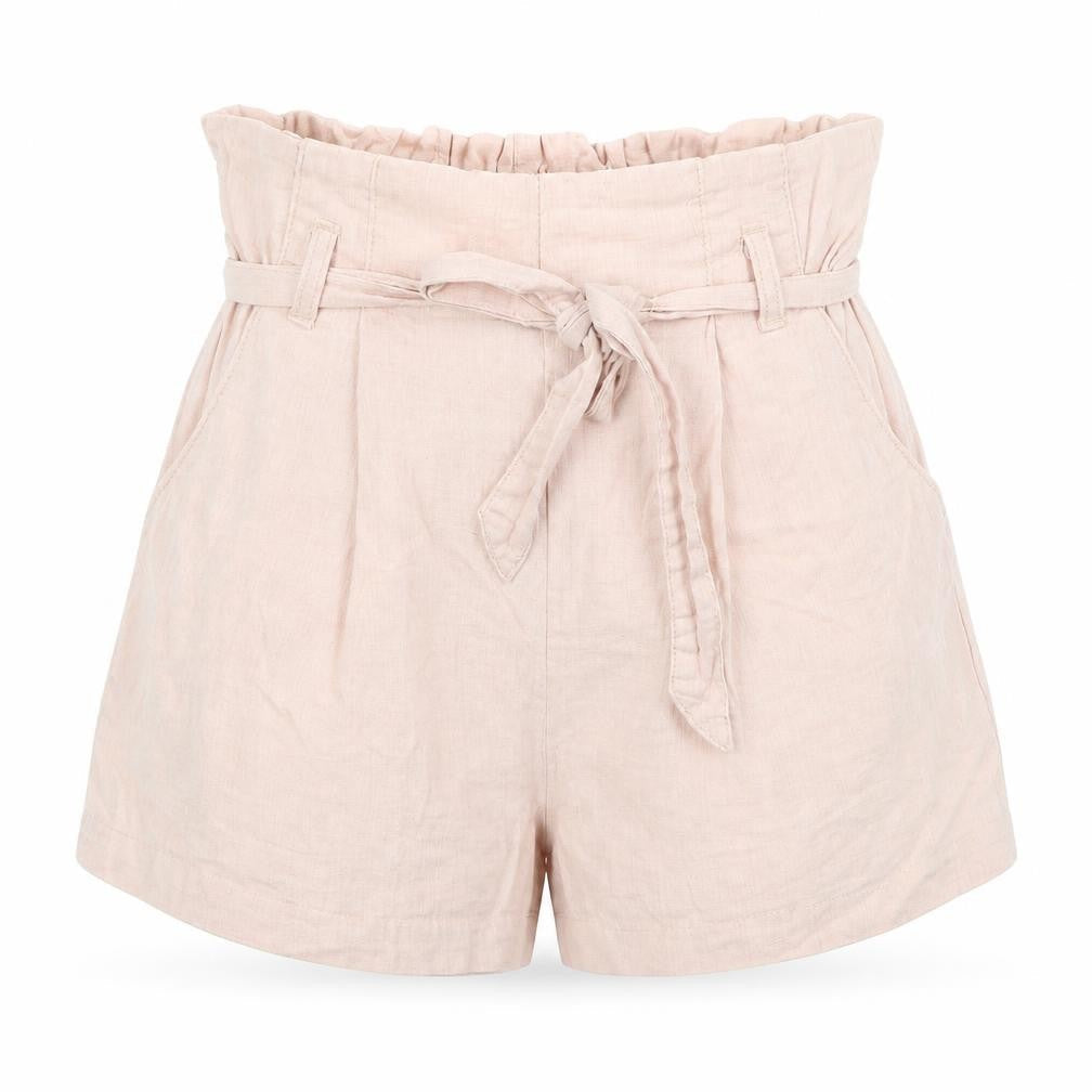 Divided Womens Pink   Paperbag Shorts Size 6