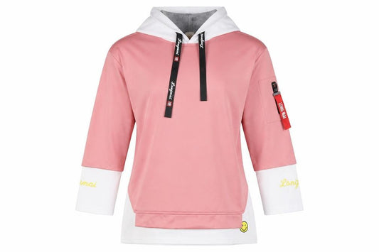 Fashion Womens Pink   Pullover Hoodie Size L