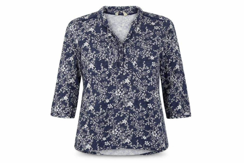 M&Co Womens Blue Floral  Pullover Jumper Size 14