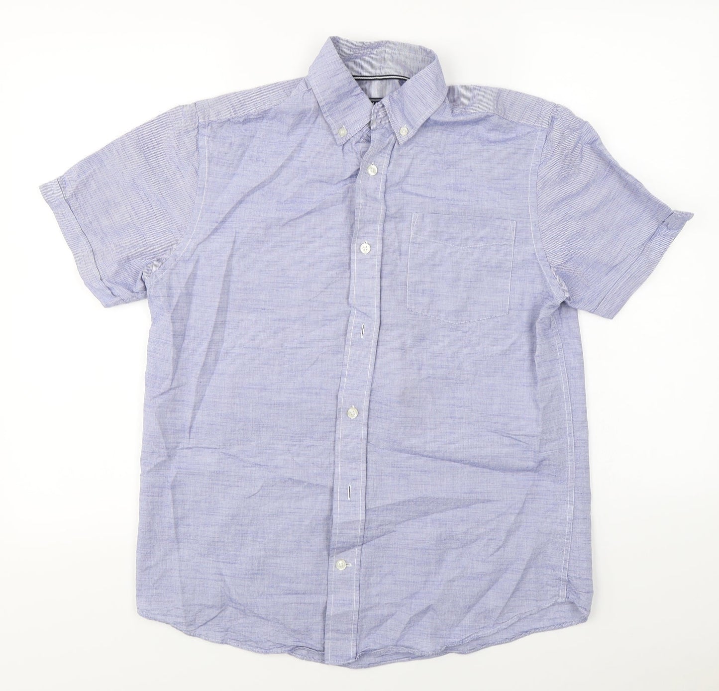 Maine New England  Mens Blue    Button-Up Size S