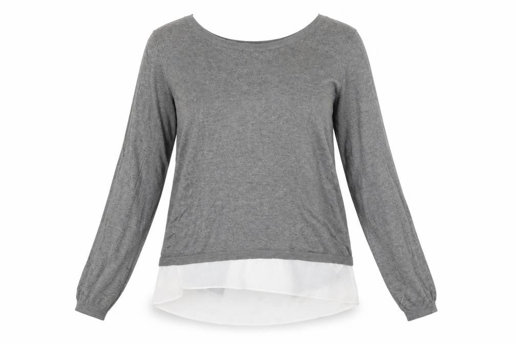 H&M  Womens Grey Paisley  Pullover Jumper Size S