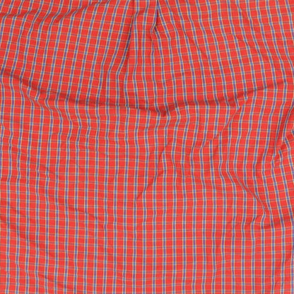 Capsule Womens Orange Check Basic Button-Up Size M