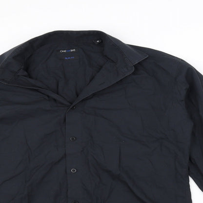 Preloved OneSix5ive Mens Black    Button-Up Size 16 - Detail