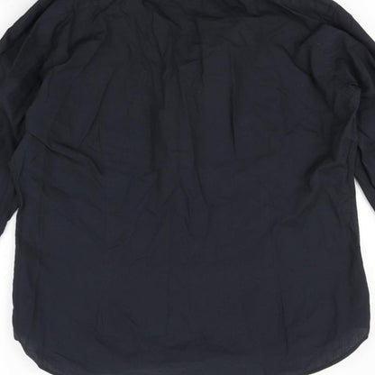 Preloved OneSix5ive Mens Black    Button-Up Size 16 - Label