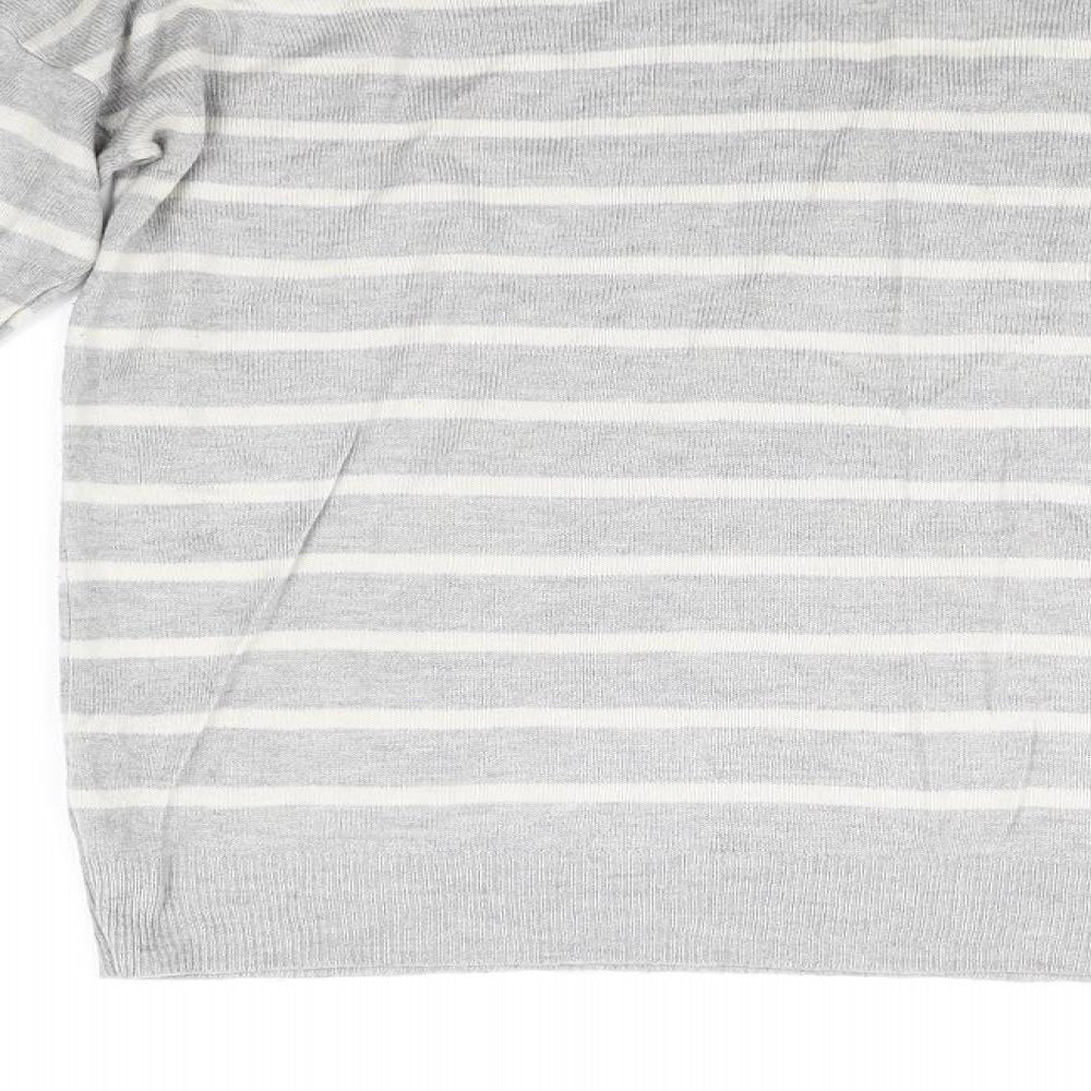 Atmosphere Womens Grey Striped  Pullover Jumper Size 14