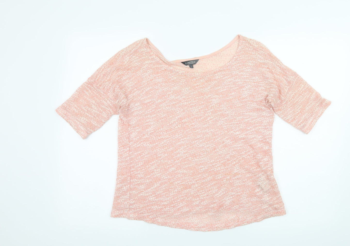 Limited Collection Womens Pink  Knit Basic T-Shirt Size 10